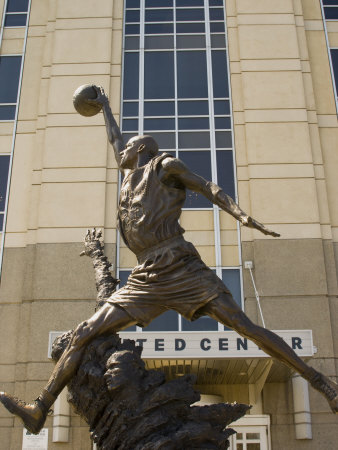 Michael Jordan statue at the United Center, Chicago, Illinois, USA Poster