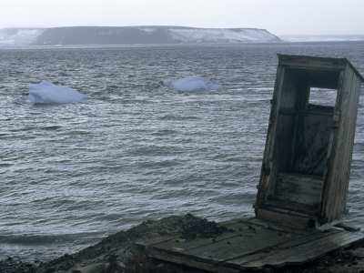 Precarious Outhouse at an Abandoned Science Station at Tikhaya Bay
