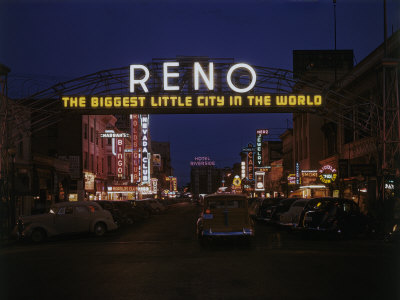 Buy Neon Sign Arches over Virginia Street in Downtown Reno at AllPosters.com