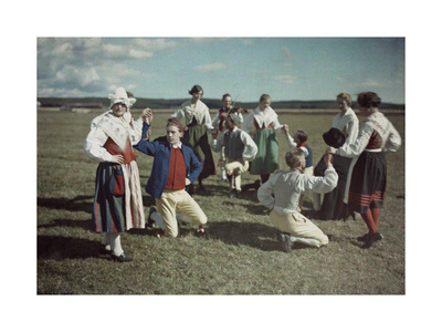 Group of Young Dancers Wear Festive Garb and Rehearse their Steps