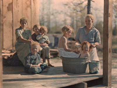 Buy Mother Bathes Her Children on a Saturday Evening at AllPosters.com
