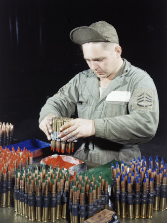 Soldier Color Codes Bullets Used for Target Practice