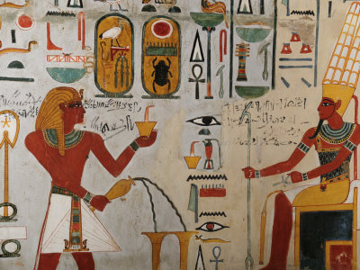 Mural Painting of Thutmosis Iii from the Hathor Chapel
