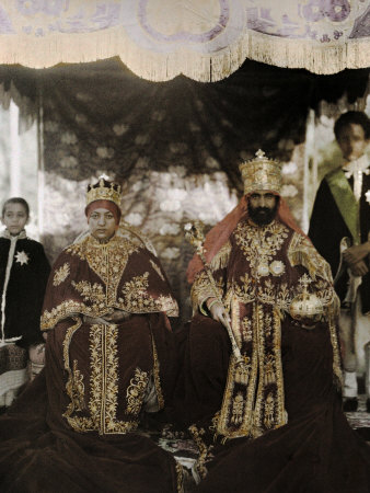 Buy Monarchs Haile Selassie the First and Manen, Pose in their Robes at AllPosters.com