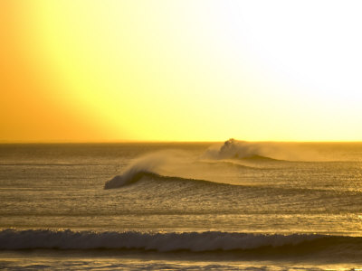 Clean Lines of Swell from Bass Strait Roll over a Reef at Dawn
