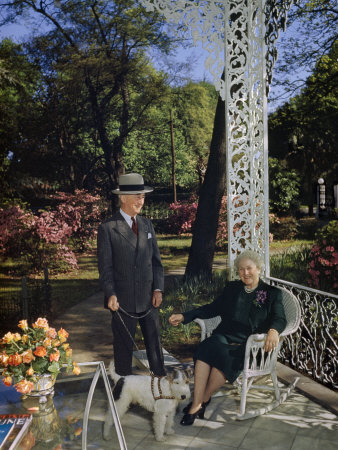 Governor James F. Byrnes Poses with His Wife and His Pet Terrier