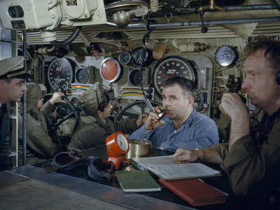 Buy Control Room Crew Take a Submarine on a Practice Dive at AllPosters.com
