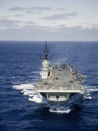 Buy Aircraft Carrier Increases Speed before Launching Panther Jets at AllPosters.com
