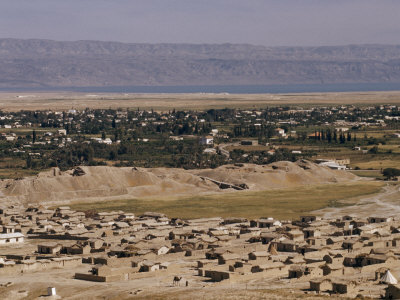Buy Old Jericho's Ruins Lie Between Adobe Village and Modern Town at AllPosters.com