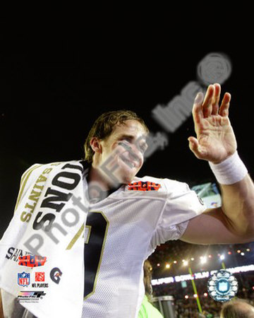 Drew Brees Super Bowl XLIV Poster