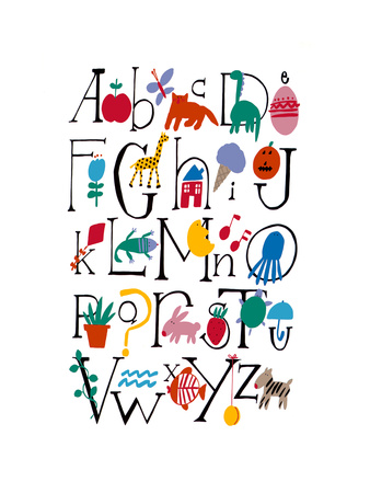 Cute Alphabet with Illustrations