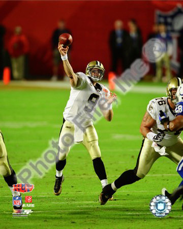 Drew Brees Super Bowl XLIV Poster
