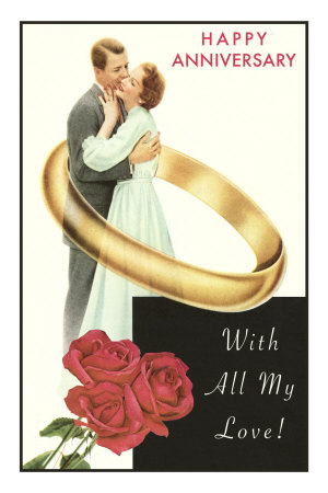 Happy Anniversary, Couple in Wedding Band