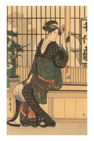 Japanese Woodblock, Lady