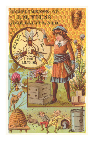 Victorian Girl with Beehive, Honey Comb