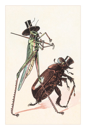 Beetle and Grasshopper out for a Stroll