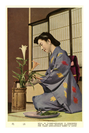 Geisha Doing Ikebana, Japan