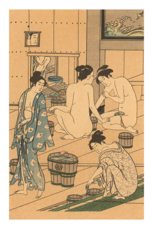 Japanese Woodblock, Public Baths