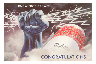Knowledge is Power, Congratulations, Diploma, Graduation