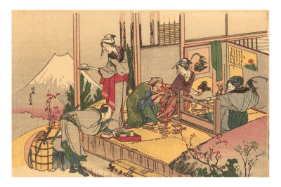 Japanese Woodblock, Tea Ceremony
