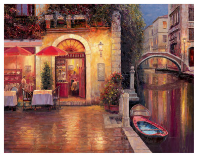 Night Café After Rain