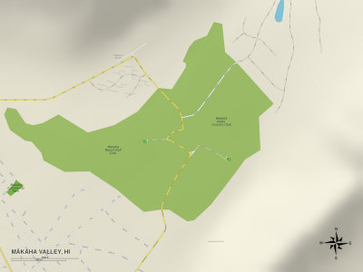 Political Map of Makaha Valley, HI