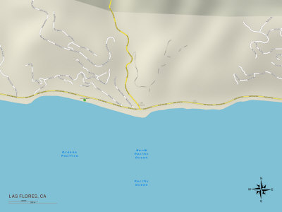 Political Map of Las Flores, CA
