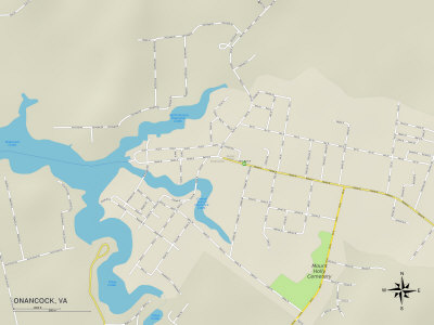 Political Map of Onancock, VA