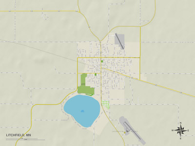 Political Map of Litchfield, MN
