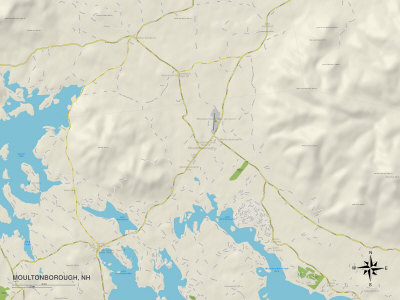 Political Map of Moultonborough, NH