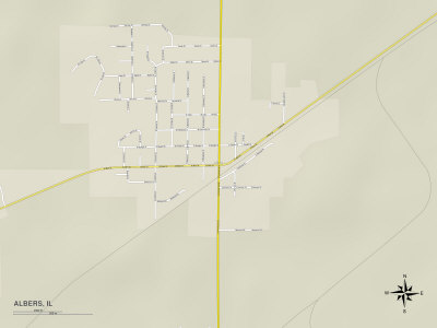 Political Map of Albers, IL