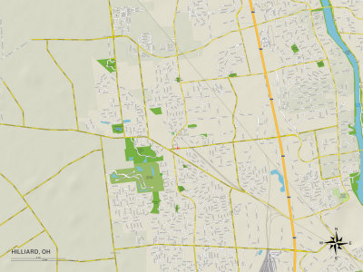 Political Map of Hilliard, OH