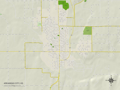 Political Map of Arkansas City, KS