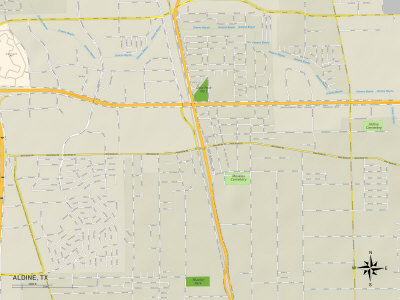Political Map of Aldine, TX