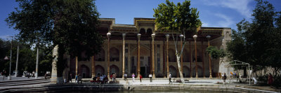 Tourists at a Mosque, Bolo Hauz Mosque, Bukhara, Uzbekistan
