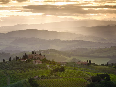 Landscape, San Gimignano, Tuscany, Italy