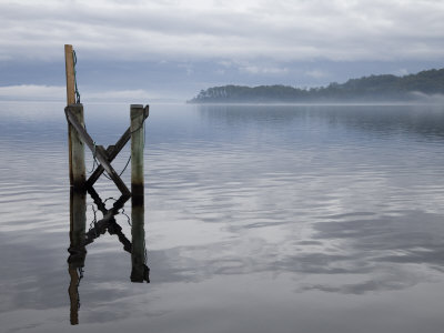 Jetty on the Old Penal Colony of Sarah Island in Macquarie Harbour, Tasmania