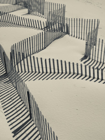 New York, Long Island, the Hamptons, Westhampton Beach, Beach Erosion Fence, USA