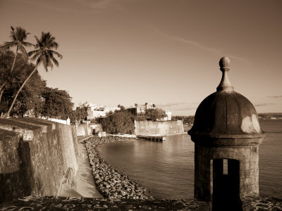 Buy San Juan, Old Town, Paseo Del Morro and La Muralla, Puerto Rico at AllPosters.com