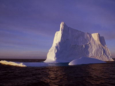 Bransfield Strait, Iceberg at Sunset, Antarctica