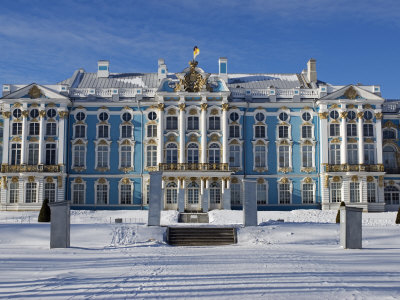 St Petersburg, Tsarskoye Selo, Catherine Palace Was Commissioned by the Empress Elizabeth, Russia Posters