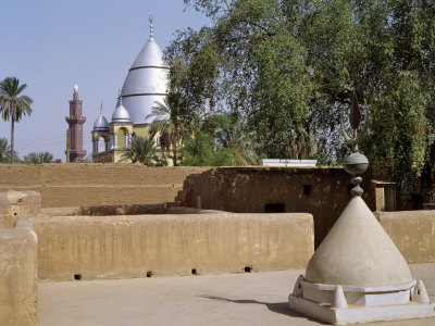 Grave of Al-Mahdi Lies Beneath the Large Mausoleum in Back, His Former Home Is in Foreground, Sudan