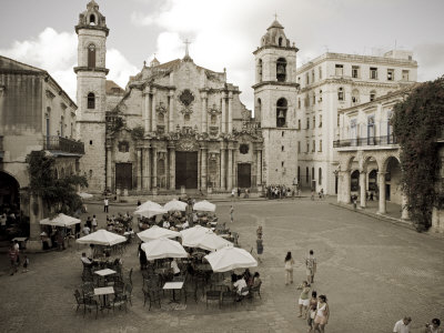 Havana, Cafe in Plaza De La Catedral, Havana, Cuba