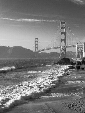 California, San Francisco, Golden Gate Bridge from Marshall Beach, USA