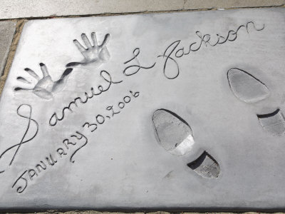 Samuel Jackson, Hand and Foot Prints, Chinese Mann Movie Theatre, Hollywood Boulevard, Los Angeles