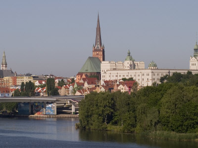 Castle, Cathedral and River Odra, Szczecin, West Pomerania, Poland, Europe
