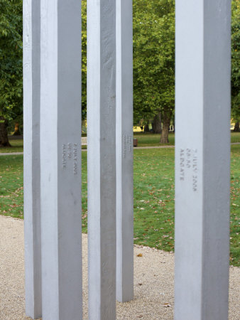 Close-Up of 7/7 Memorial, Hyde Park, London, England, United Kingdom, Europe