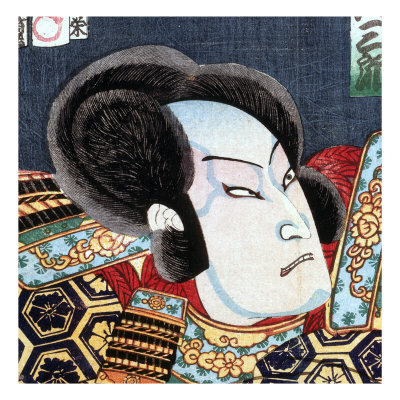 Actor as Samurai, Series of Kabuki Theatre, Ukiyo-e Print, 19th century