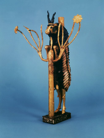 Goat in Thicket, Statuette of Gold, Copper, Lapis Lazuli, Red Limestone and Shell, Sumerian Ur