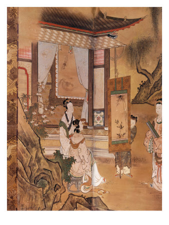 Painting, from Elegant Pastimes, Japanese screen, Edo period, early 18th century